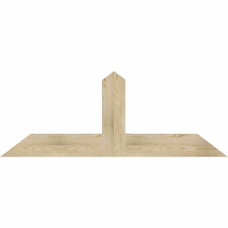 Ekena Millwork Portland Rough Sawn Timber Gable Bracket, Douglas Fir, 60"W x 22"H x 4"D x 6"F, 9/12 Pitch GBW060X22X0406POR00RDF
